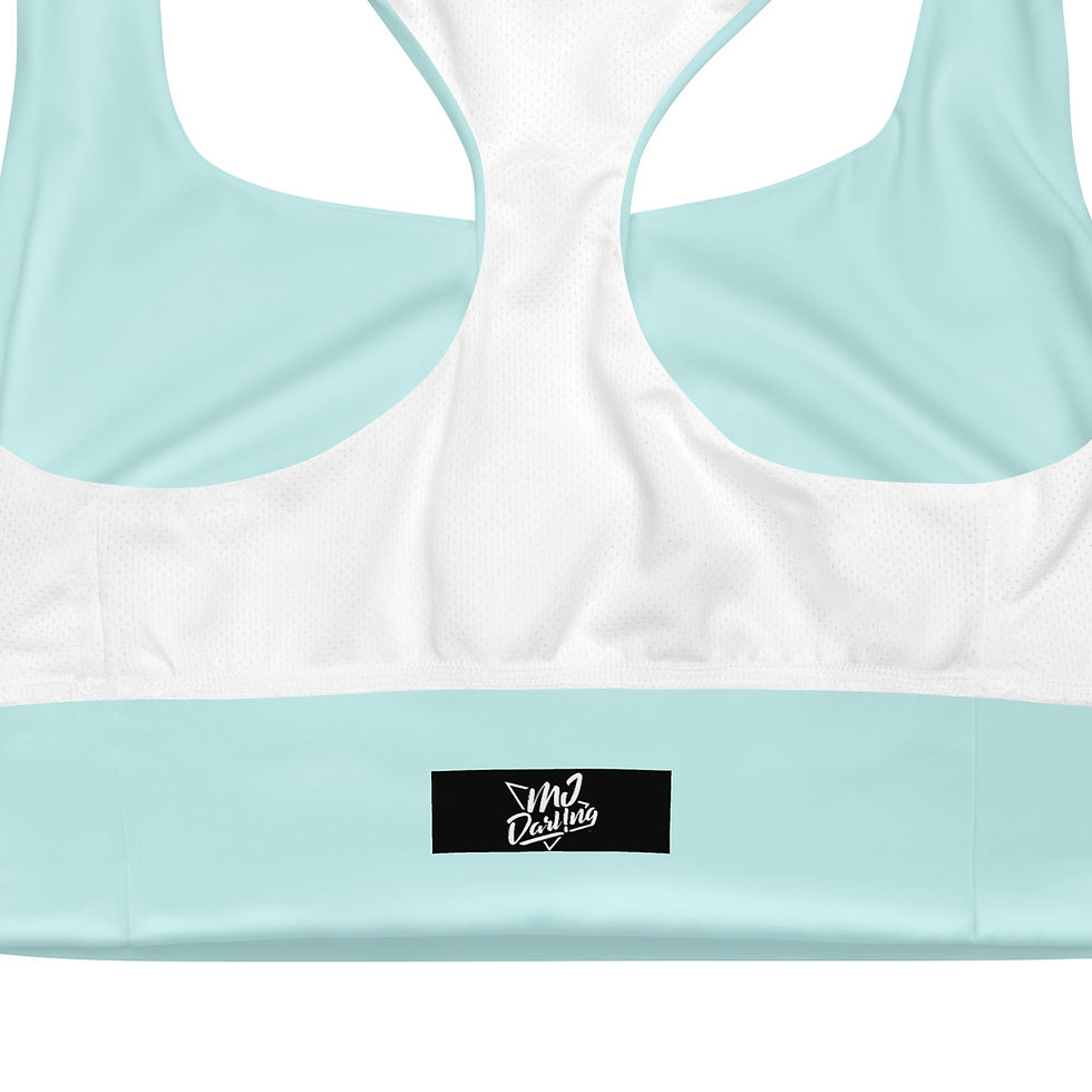Thumbnail: Classic Essentials Women’s Longline Sports Bra/Top (Cyan)