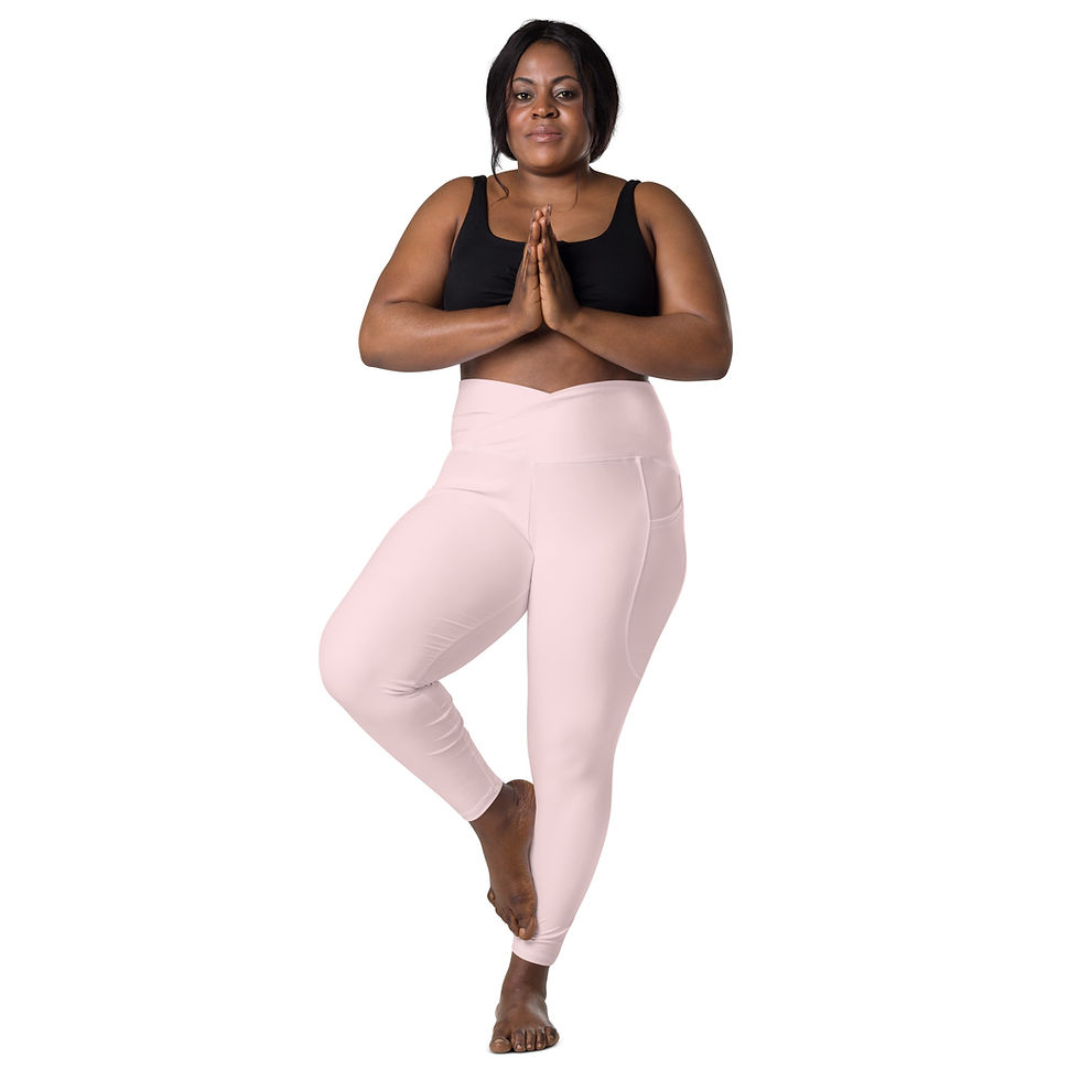 Thumbnail: Classic Essentials Women’s Crossover Leggings w/ Pockets (Pink Champagne)