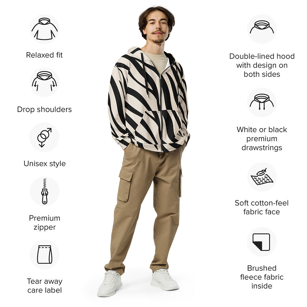 Thumbnail: Rockstar Essentials Zip Hoodie (Unisex; Zebra)