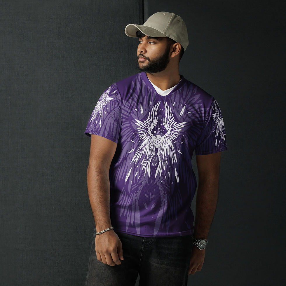 Thumbnail: Superhuman Essentials Sports Jersey (Unisex; Be Not Afraid; Purple)
