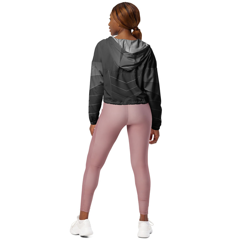 Thumbnail: Superhuman Essentials Women’s Cropped Windbreaker Jacket (Captain; Gray)