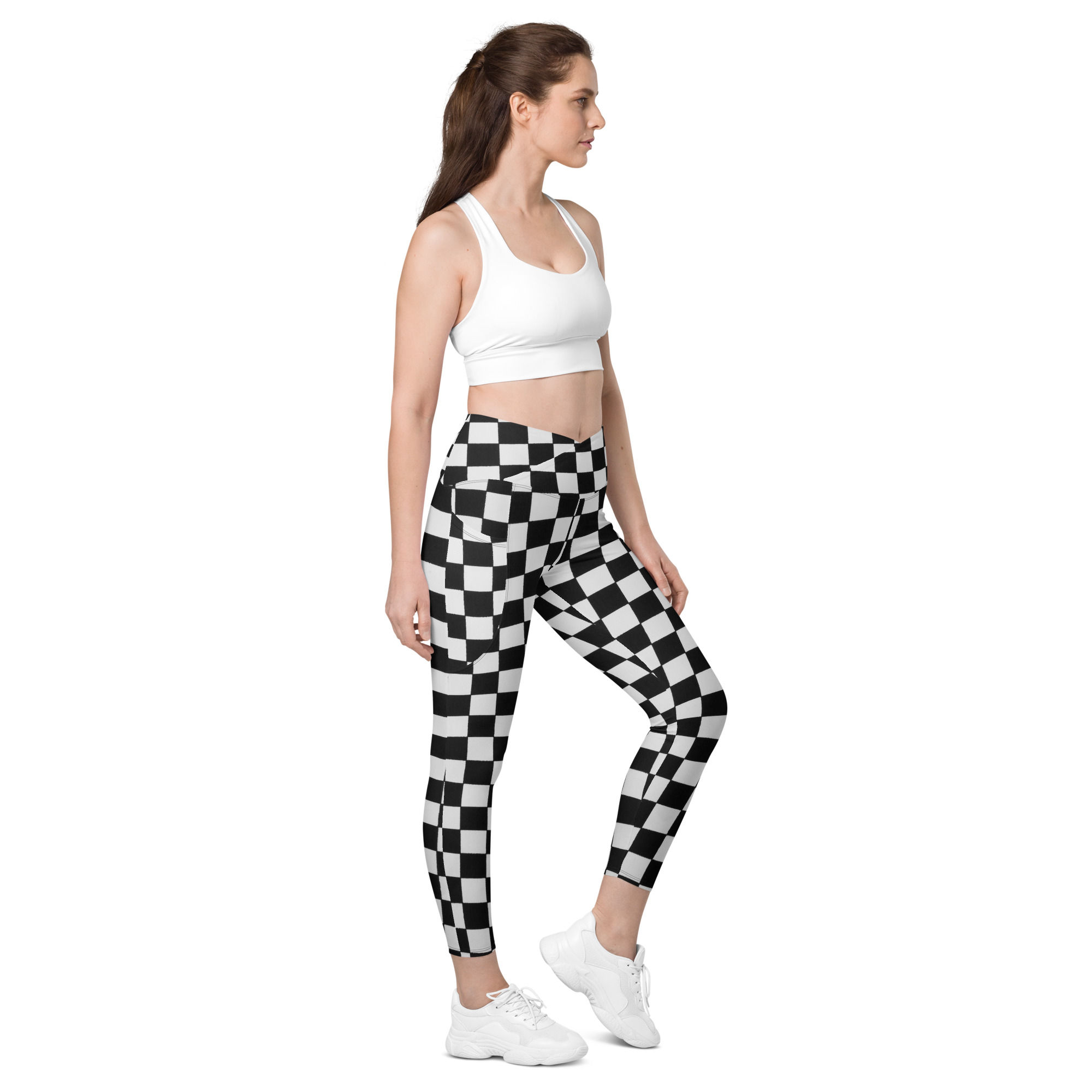 Rockstar Essentials Women’s Crossover Leggings w/ Pockets (Punk; SHARP)