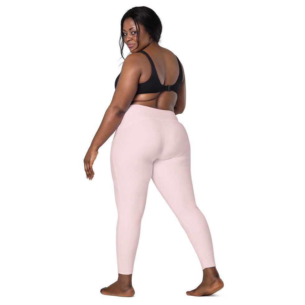 Thumbnail: Classic Essentials Women’s Crossover Leggings w/ Pockets (Pink Champagne)
