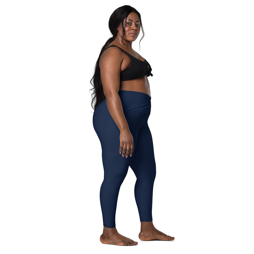 Thumbnail: Classic Essentials Women’s Crossover Leggings w/ Pockets (Navy)