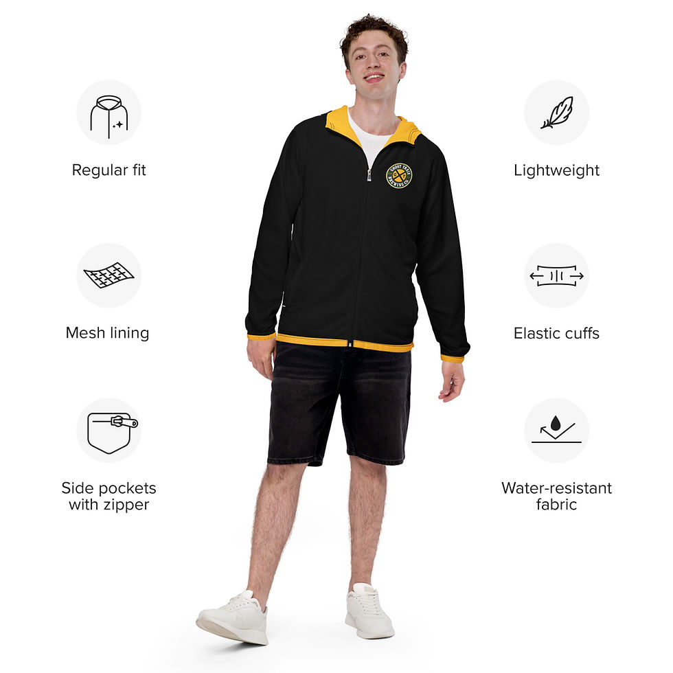 Thumbnail: Ghost Train Brewing Company Men’s Windbreaker Jacket (Black; Logo)
