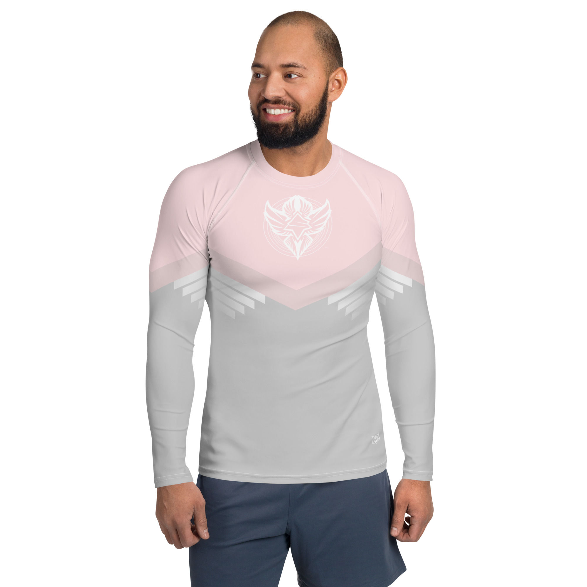 Superhuman Essentials Men's Rash Guard (Paladin; Pink Champagne/Angelic)