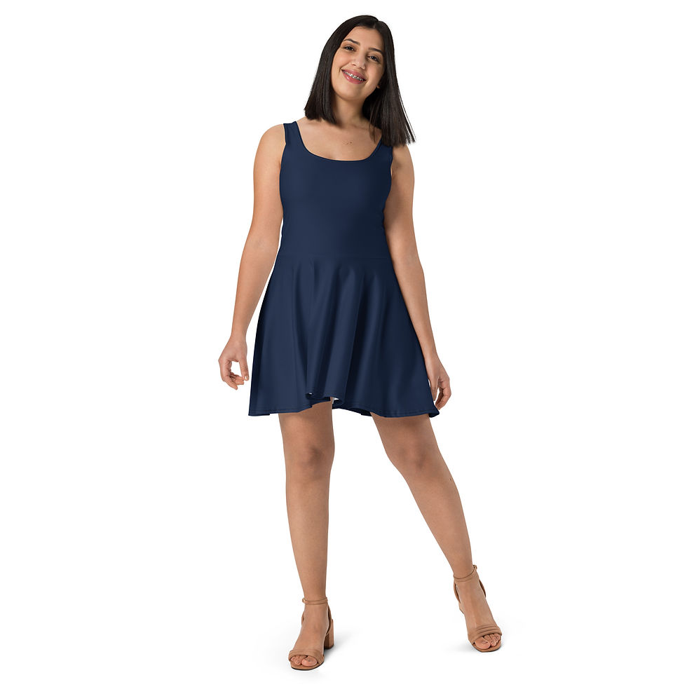 Thumbnail: Classic Essentials Women’s A-Line Skater Sun Dress (Navy)
