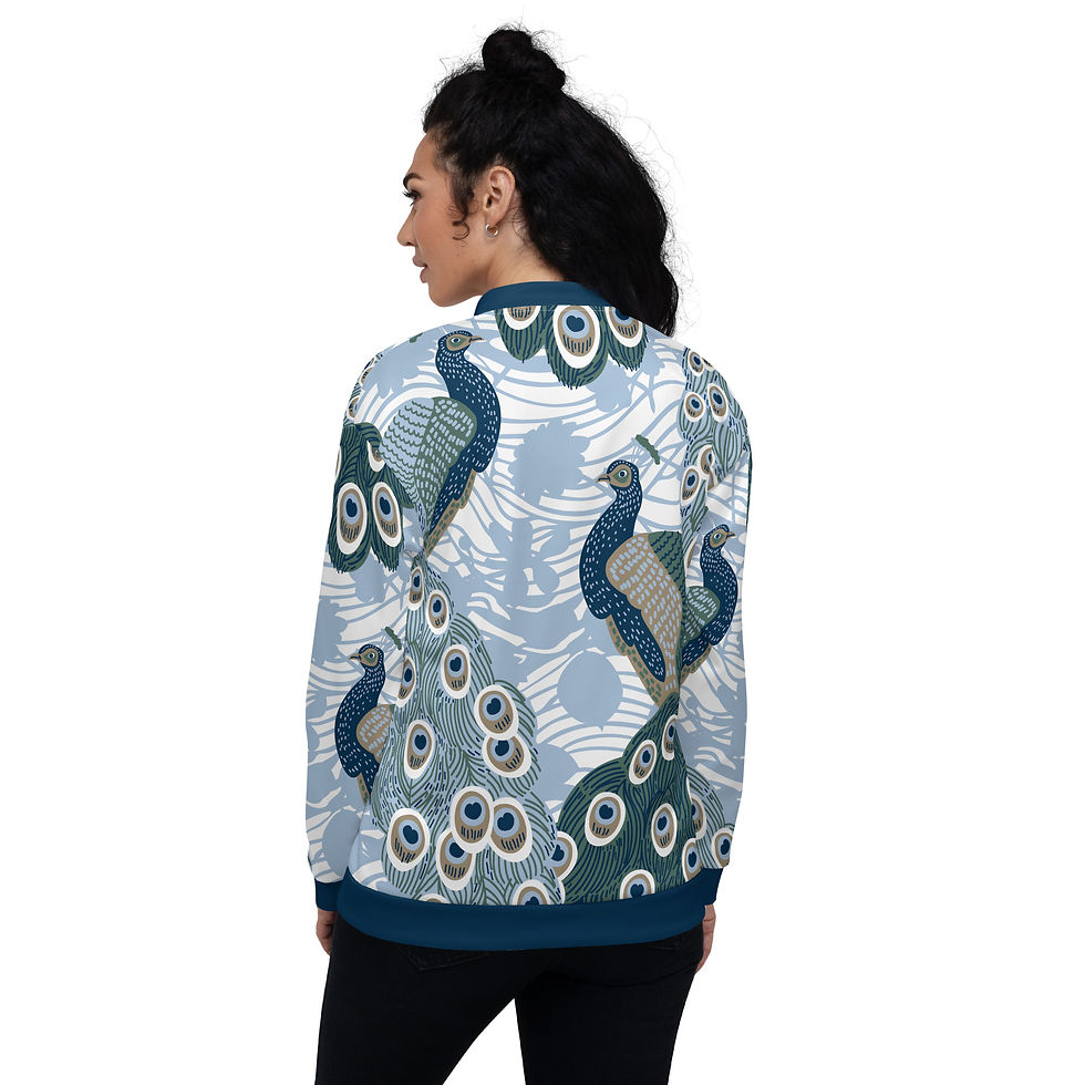 Thumbnail: Classic Essentials Bomber Jacket Liner Zip Sweater (Unisex; Peacock)