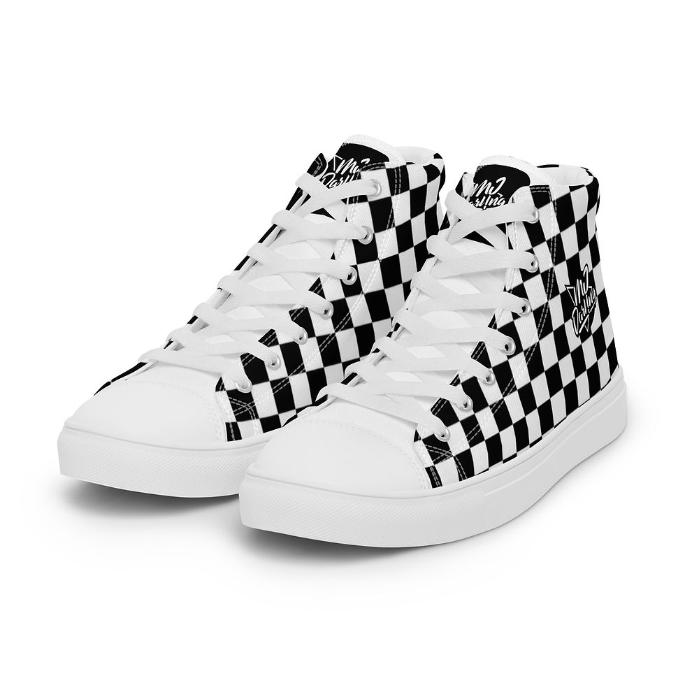 Thumbnail: Rockstar Essentials Men’s High-Top Canvas Sneakers (Punk; SHARP/White)