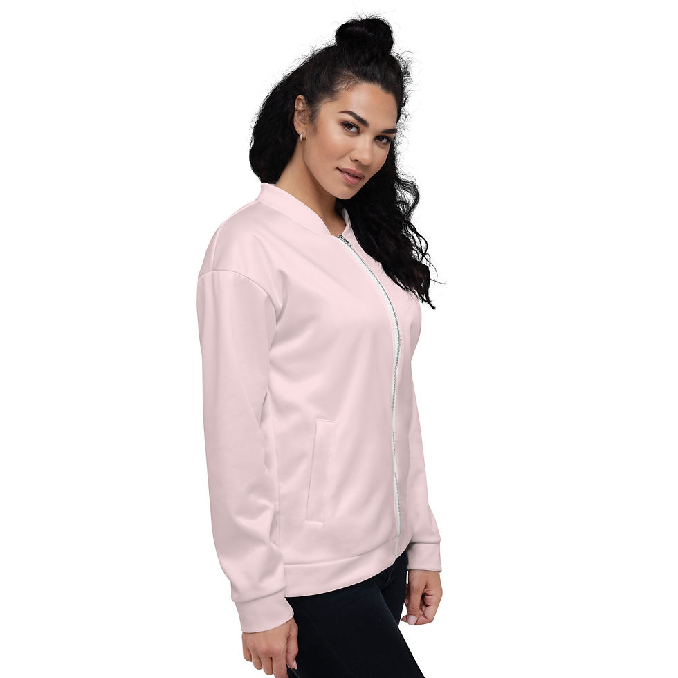 Thumbnail: Classic Essentials Bomber Jacket Liner Zip Sweater (Unisex; Pink Champagne)