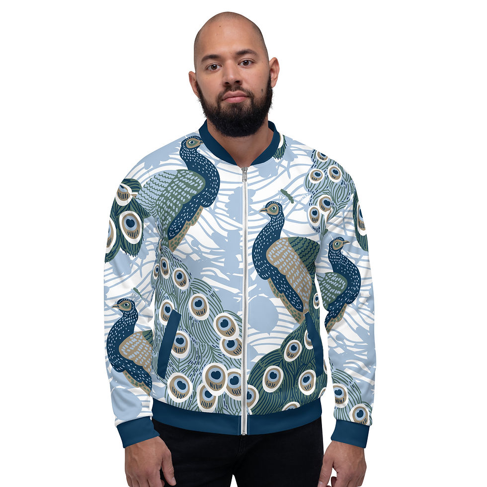 Thumbnail: Classic Essentials Bomber Jacket Liner Zip Sweater (Unisex; Peacock)