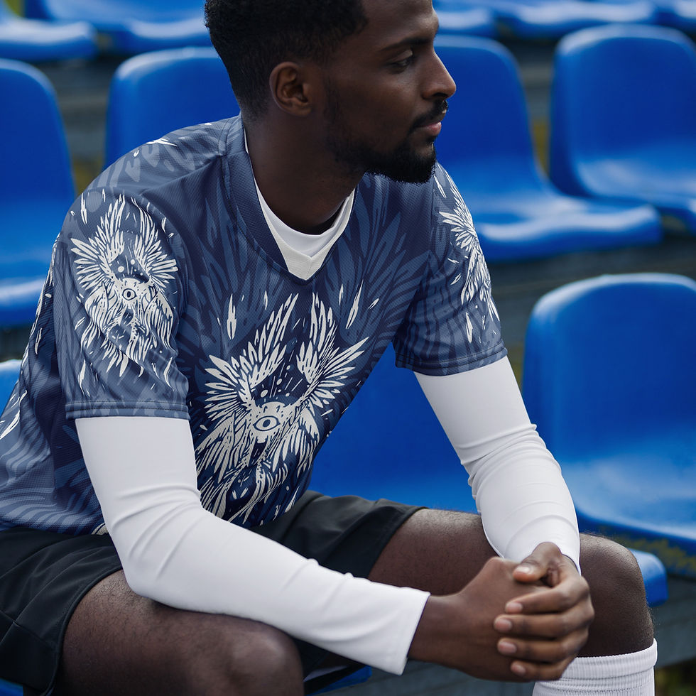 Thumbnail: Superhuman Essentials Sports Jersey (Unisex; Be Not Afraid; Super Blue)
