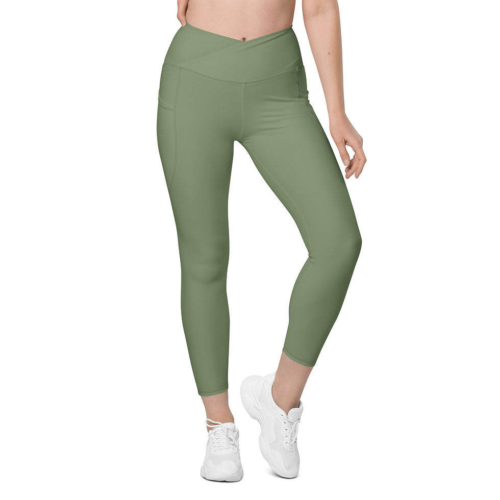 Thumbnail: Classic Essentials Women’s Crossover Leggings w/ Pockets (Fatigues)