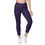 Thumbnail: Rockstar Essentials Women's Crossover Leggings w/ Pockets (Goth Stripes; Purple)