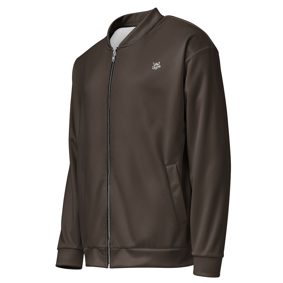 Thumbnail: Classic Essentials Bomber Jacket Liner Zip Sweater (Unisex; Chocolate)