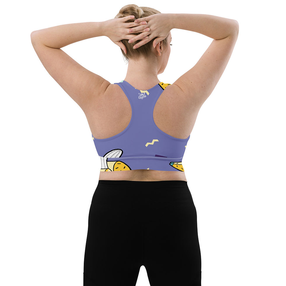 Thumbnail: Rockstar Essentials Women’s Longline Sports Bra/Top (Go Bananas; Blue)