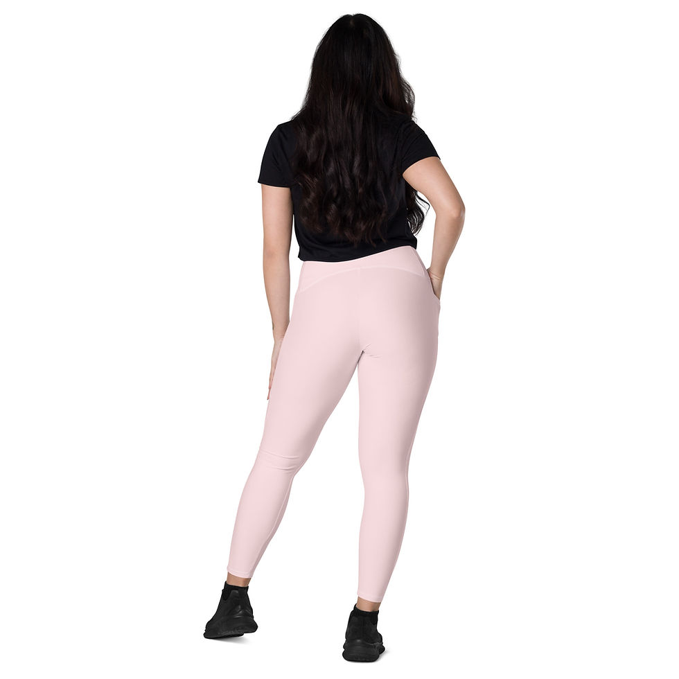 Thumbnail: Classic Essentials Women’s Crossover Leggings w/ Pockets (Pink Champagne)