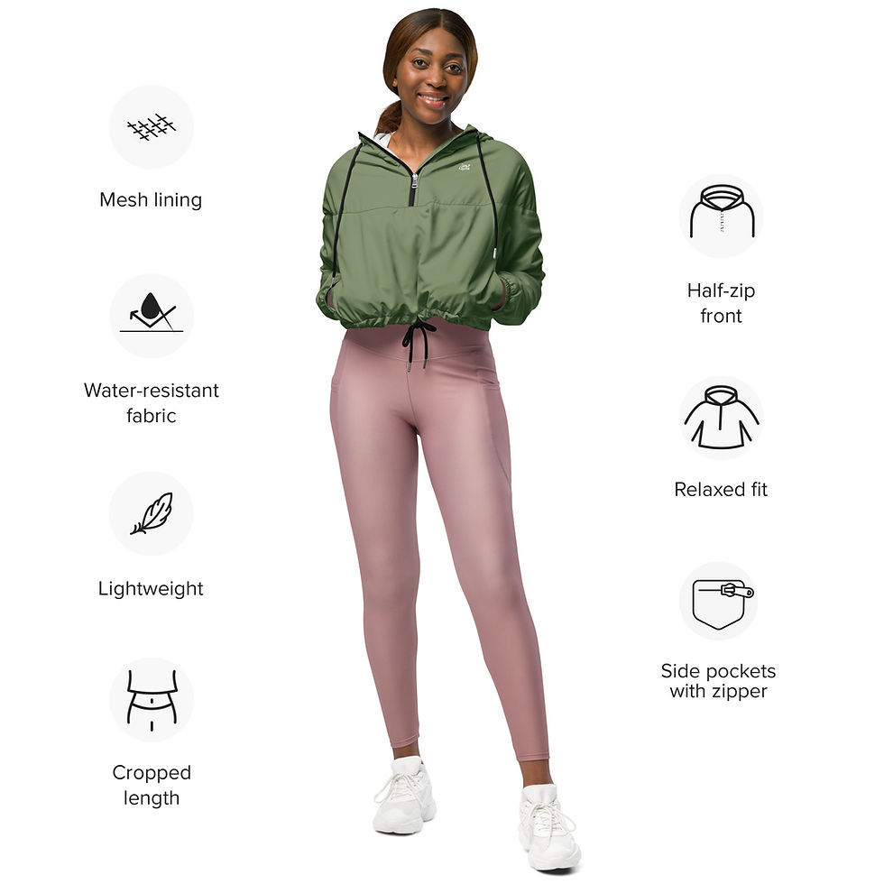 Thumbnail: Classic Essentials Women’s Cropped Windbreaker (Fatigues)