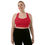 Thumbnail: Classic Essentials Women’s Longline Sports Bra/Top (Red; Black Stitch)