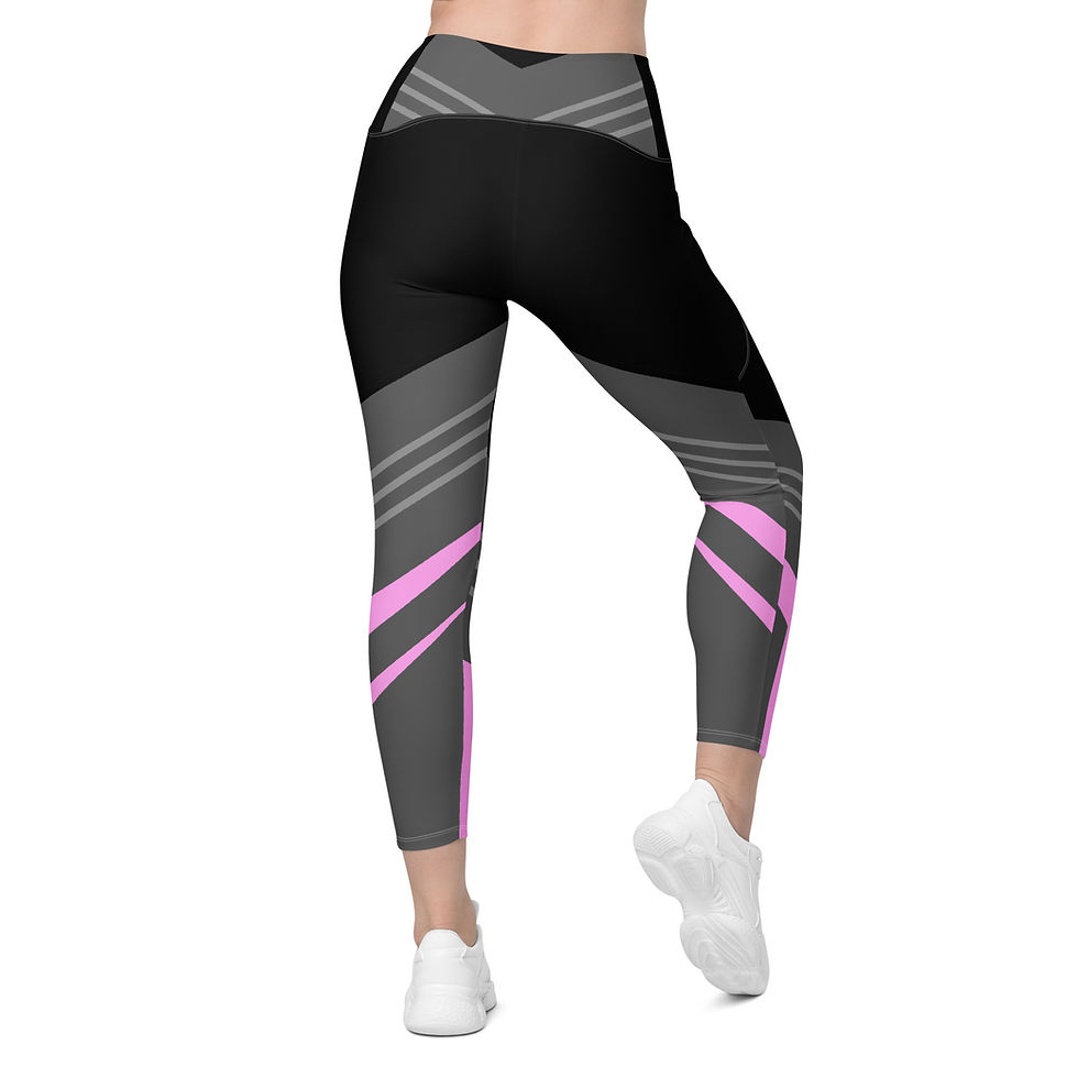 Thumbnail: Superhuman Essentials Women's Sport Leggings w/ Pockets (Hot Pink/Black)