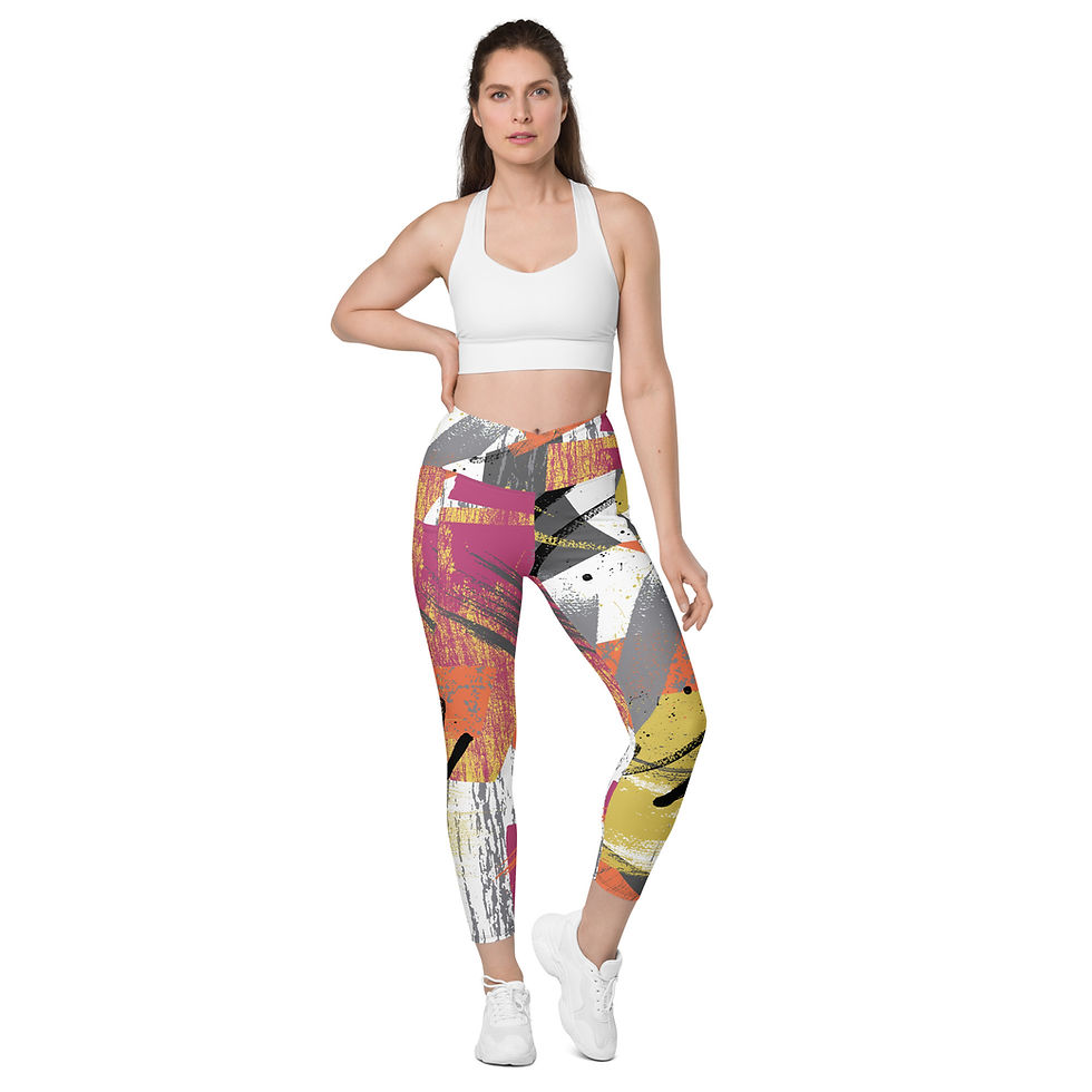 Thumbnail: Rockstar Essentials Women’s Crossover Leggings w/ Pockets (Stroke Of Brilliance)