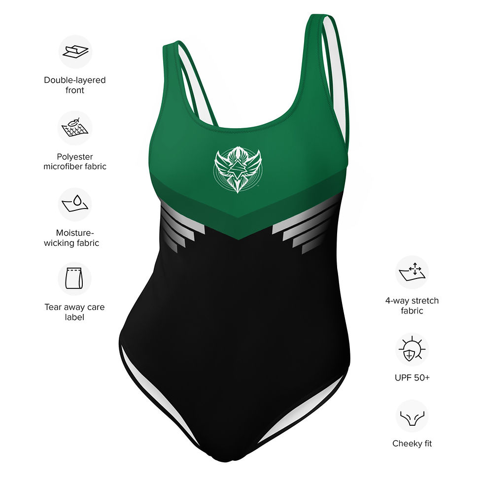 Thumbnail: Superhuman Essentials Women's One-Piece Swimsuit (Paladin; Emerald/Black)