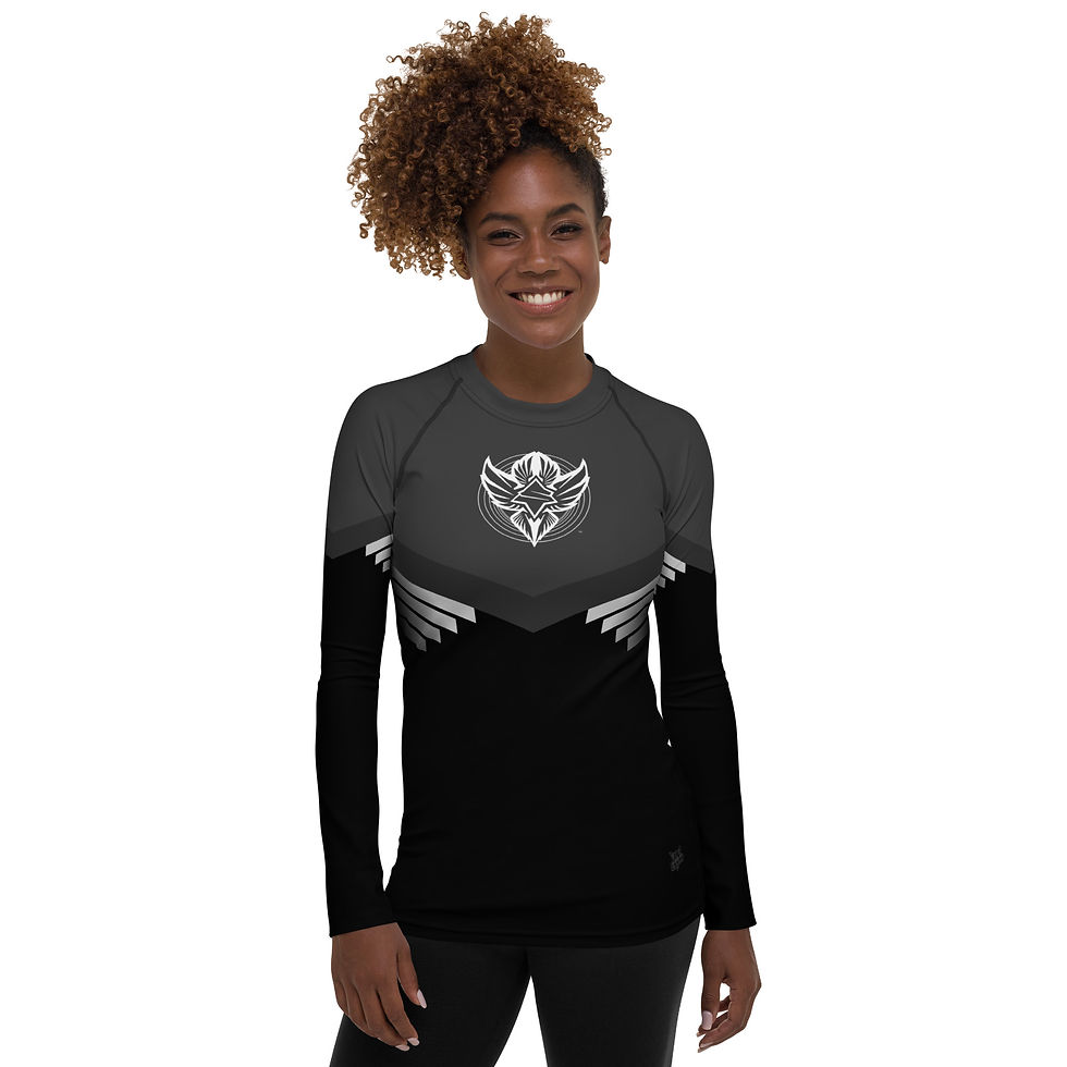 Thumbnail: Superhuman Essentials Women's Rash Guard (Paladin; Gunmetal/Black)