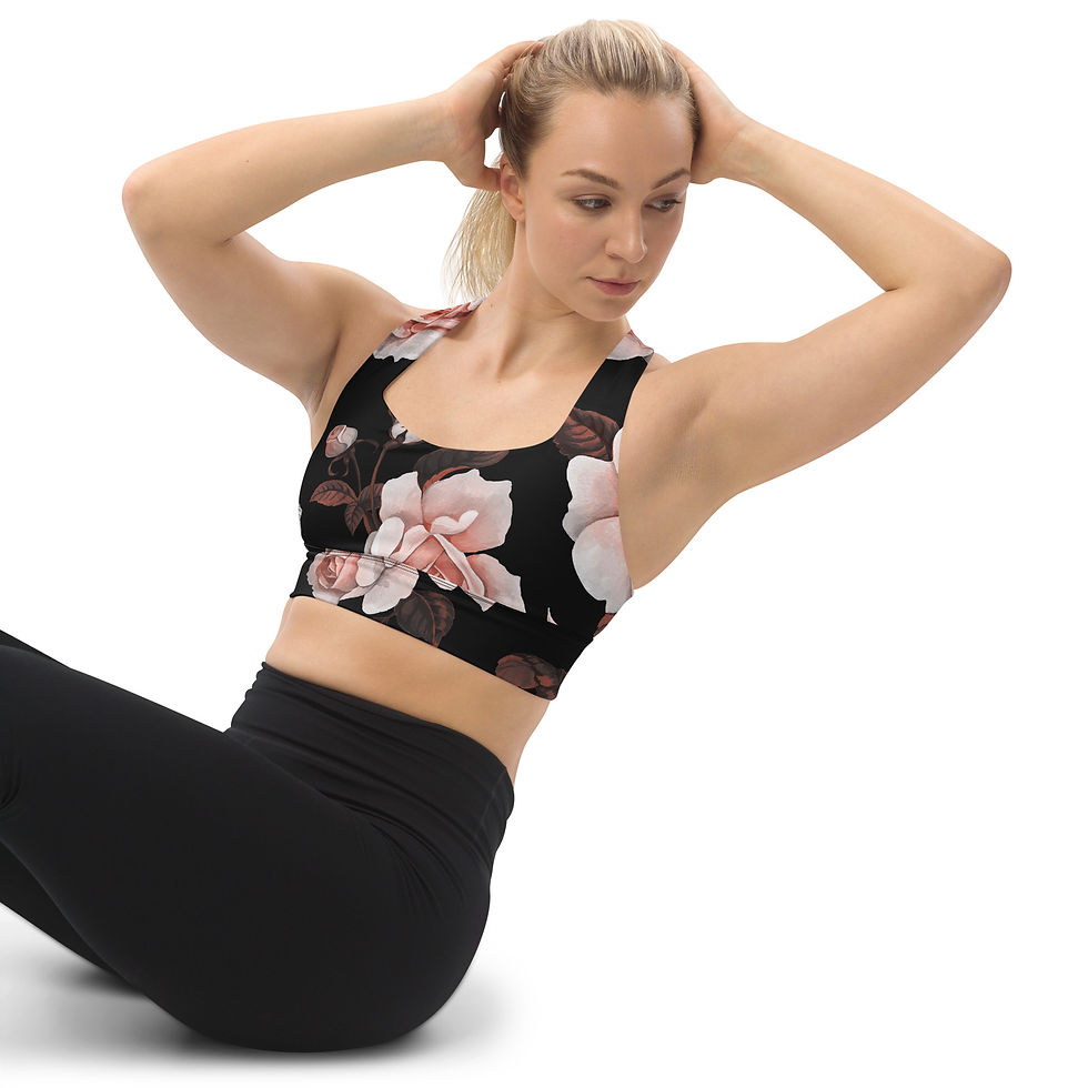 Thumbnail: Classic Essentials Women’s Longline Sports Bra/Top (Spring; Corabeth)