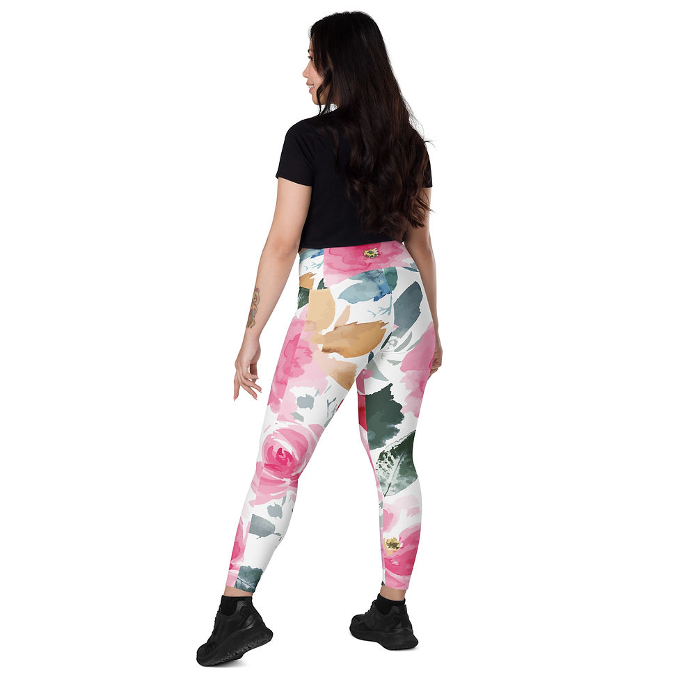 Thumbnail: Classic Essentials Women’s Crossover Leggings w/ Pockets (Spring; Betty Rose)