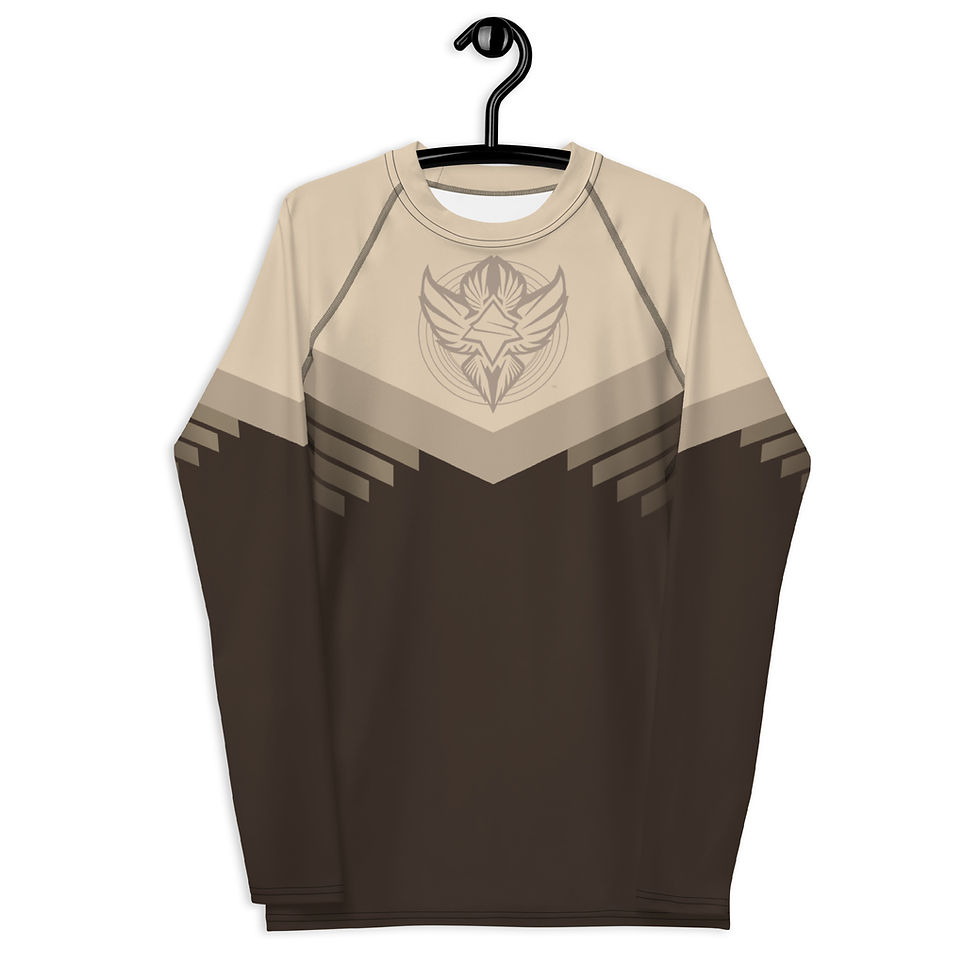 Thumbnail: Superhuman Essentials Men's Rash Guard (Paladin; Champagne/Chocolate)
