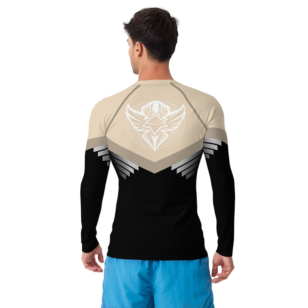 Thumbnail: Superhuman Essentials Men's Rash Guard (Paladin; Champagne/Black)