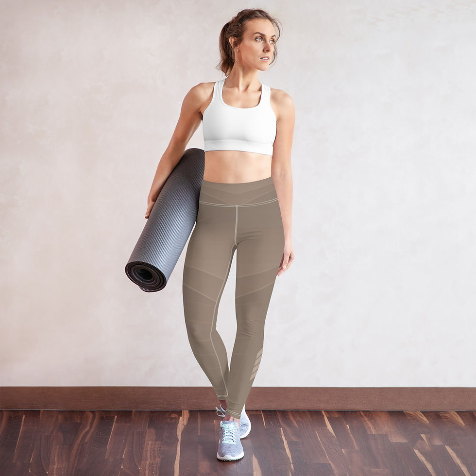 Thumbnail: Superhuman Essentials Women's Yoga Leggings w/ Pocket (Captain; Khaki)