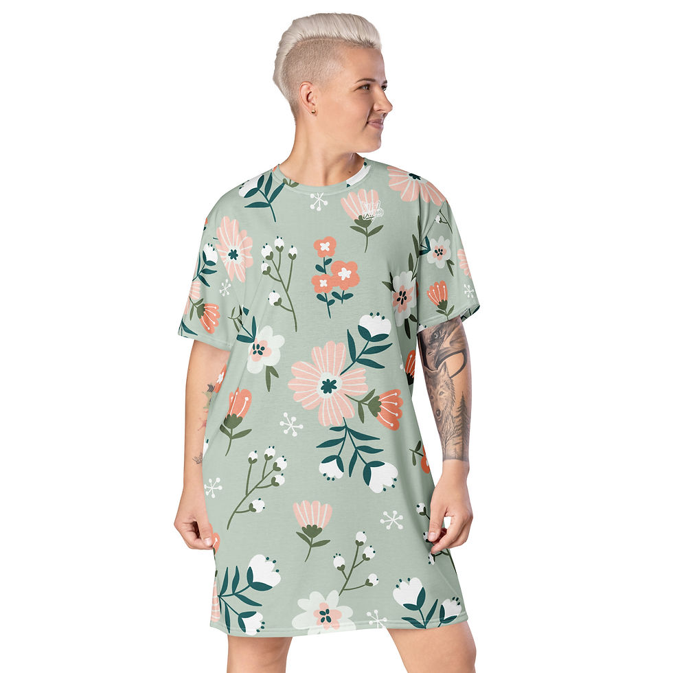 Thumbnail: Classic Essentials Women’s T-shirt Dress (Spring; Flora 100)