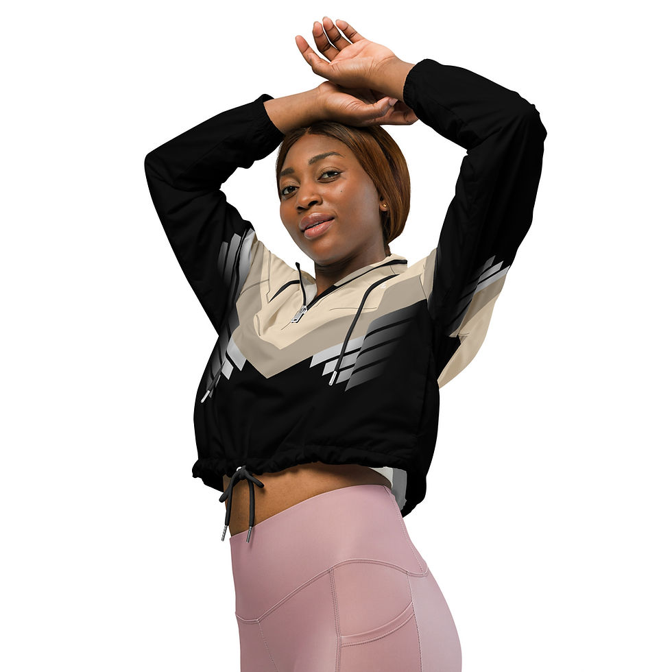 Thumbnail: Superhuman Essentials Women's Cropped Windbreaker (Paladin; Champagne/Black)