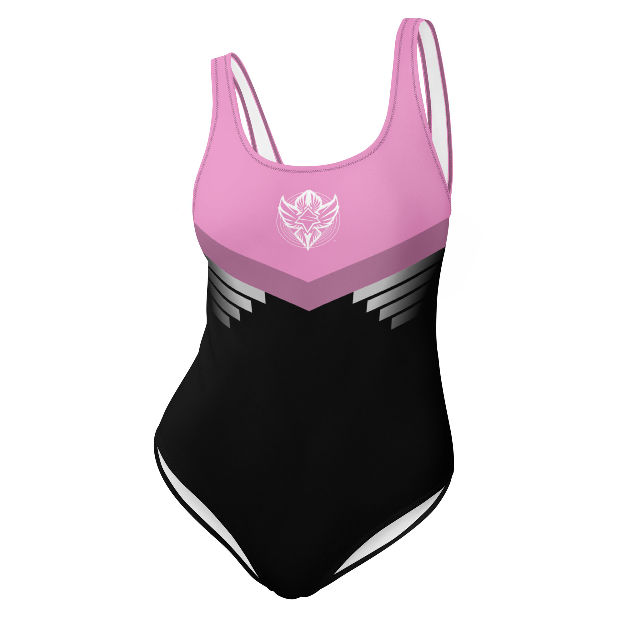 Superhuman Essentials Women's One-Piece Swimsuit (Paladin; Mauvelous/Black)