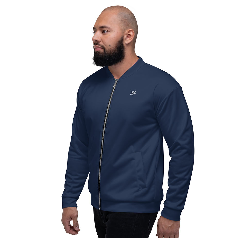 Thumbnail: Classic Essentials Bomber Jacket Liner Zip Sweater (Unisex; Navy)