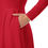 Thumbnail: Classic Essentials Women's Long Sleeve Midi Dress w/ Pockets (Red)