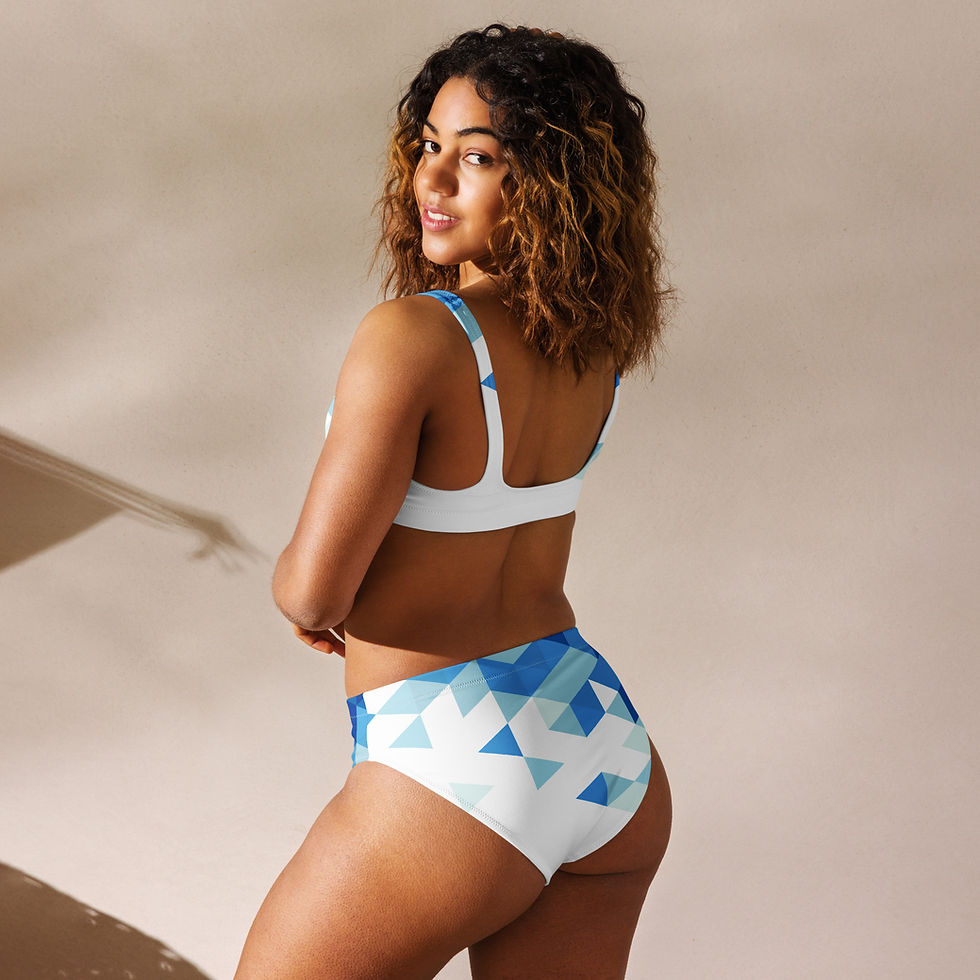 Thumbnail: Superhuman Essentials Women's High-Waisted Bikini (Crystal Clear)