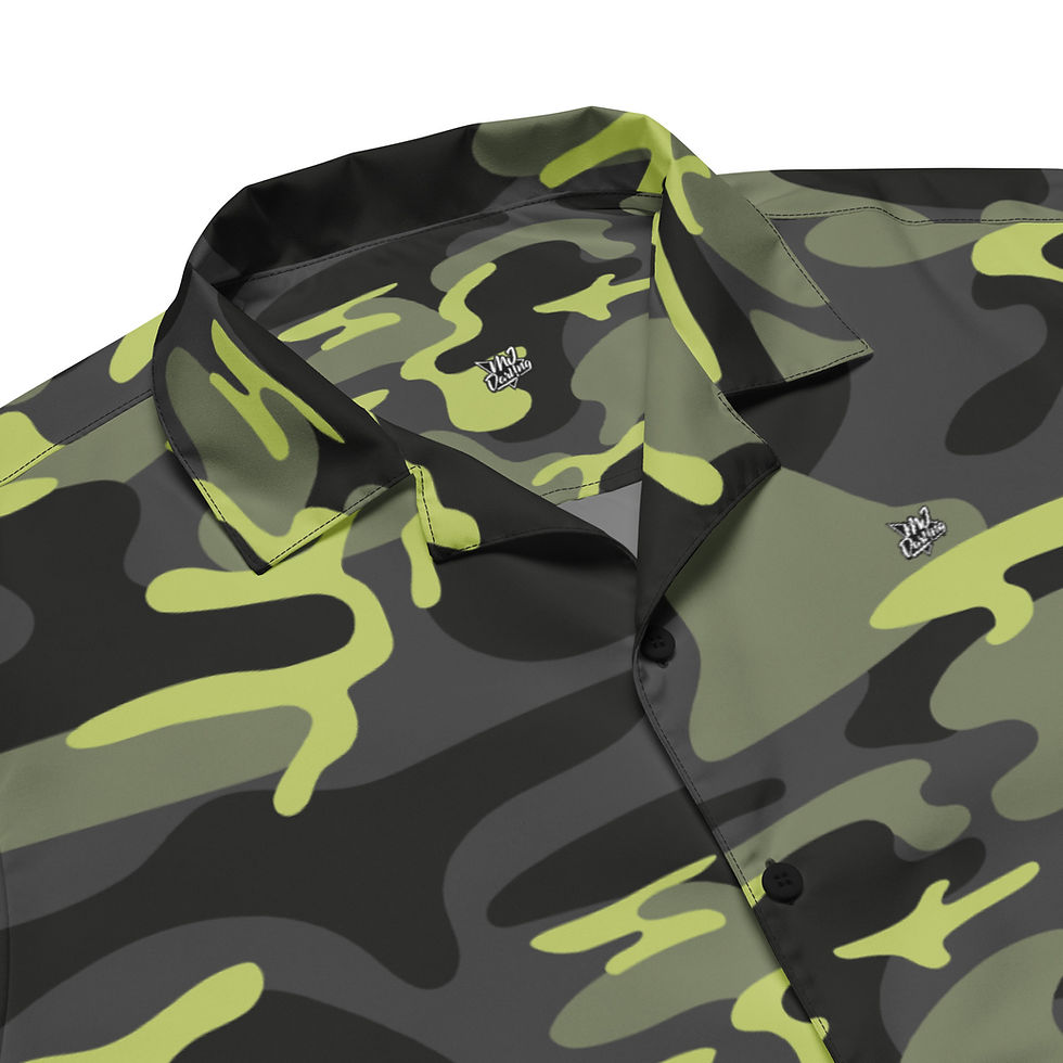 Thumbnail: Rockstar Essentials Short Sleeve Button Down Shirt (Unisex; Shiggy; Camo Green)