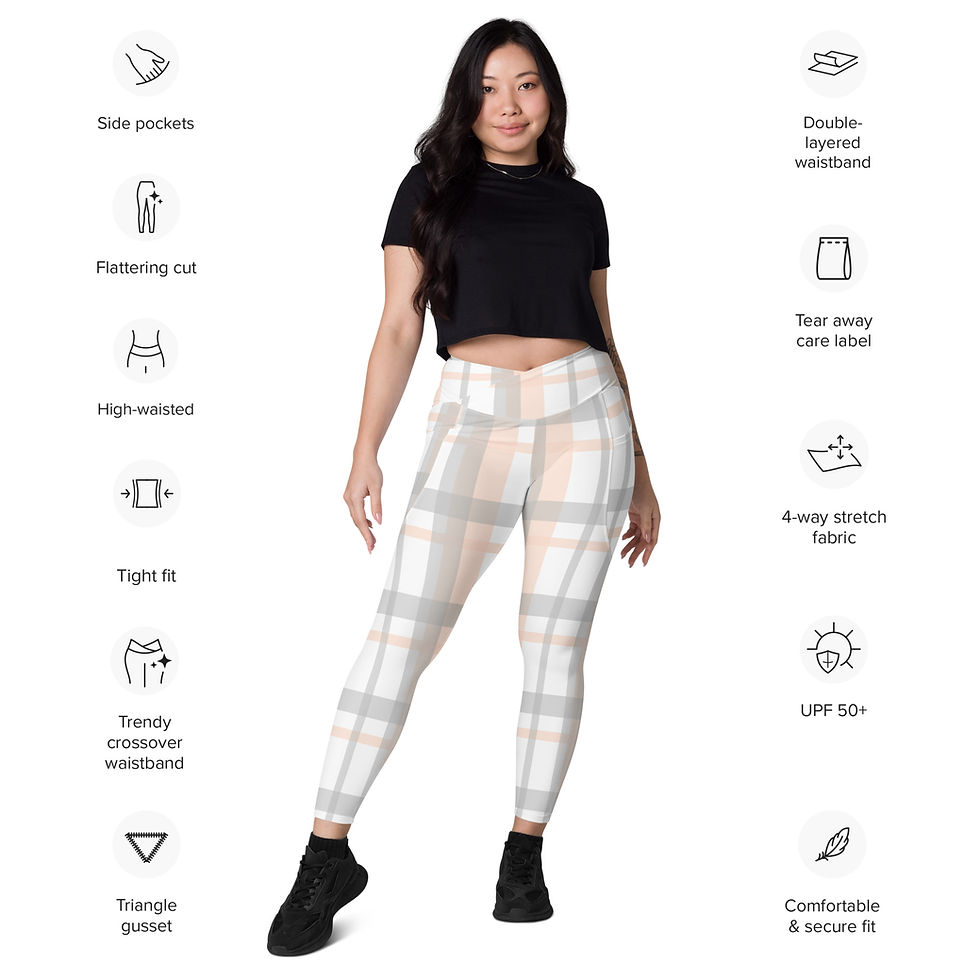 Thumbnail: Classic Essentials Women’s Crossover Leggings w/ Pockets (Spring; Leslie)