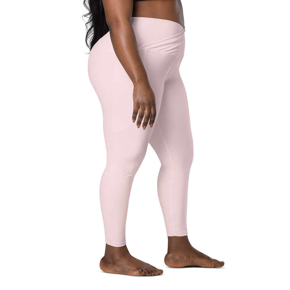 Thumbnail: Classic Essentials Women’s Crossover Leggings w/ Pockets (Pink Champagne)