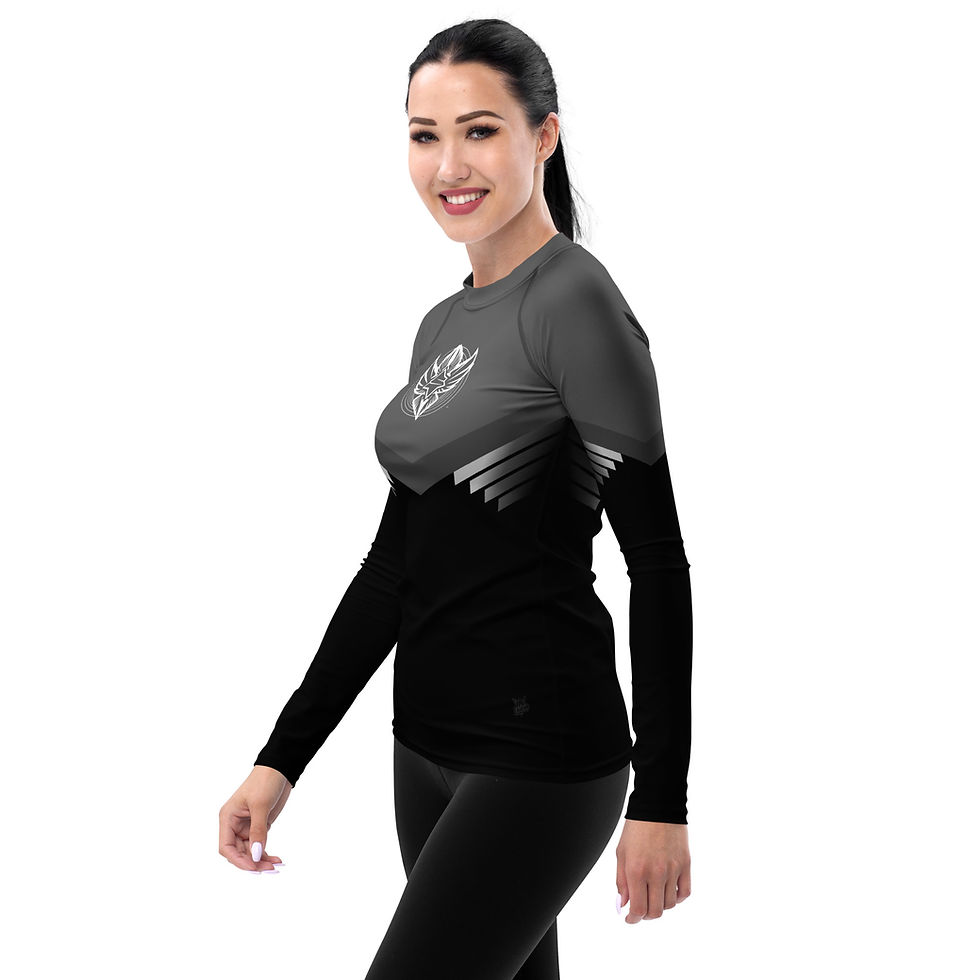 Thumbnail: Superhuman Essentials Women's Rash Guard (Paladin; Gray/Black)