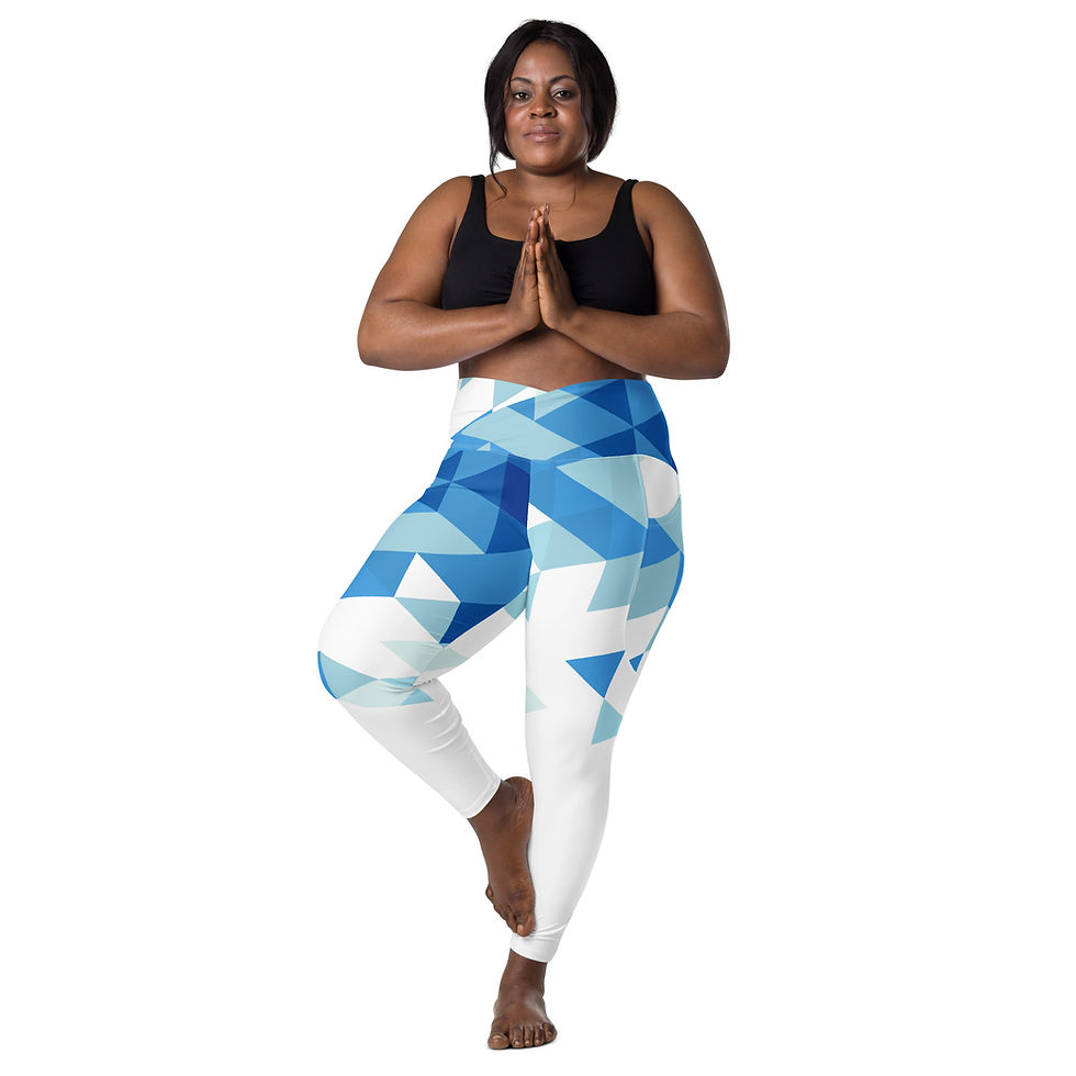 Thumbnail: Superhuman Essentials Crossover Leggings w/ Pockets (Crystal Clear)
