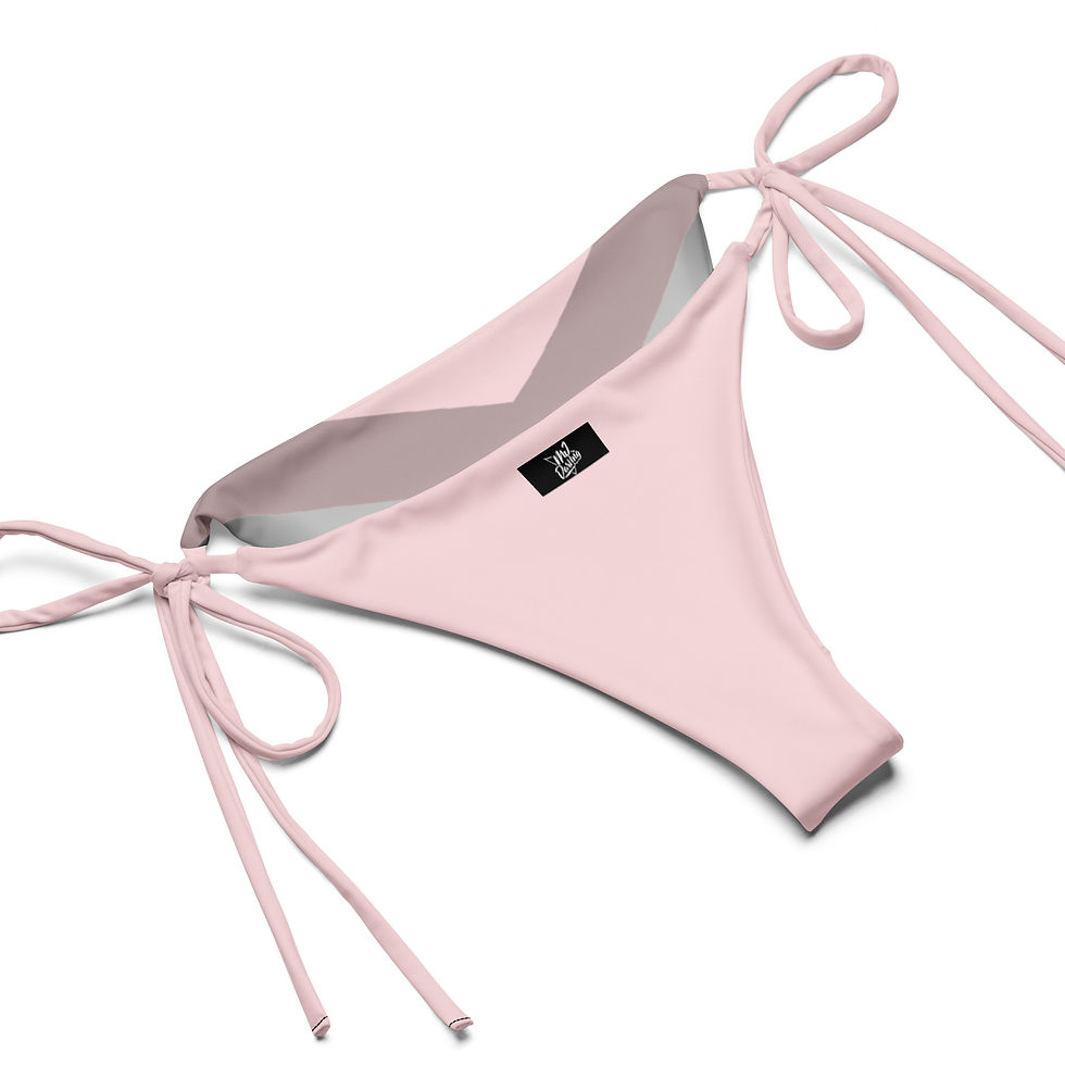 Thumbnail: Superhuman Essentials Women's String Bikini (Paladin; Pink Champagne/Black)
