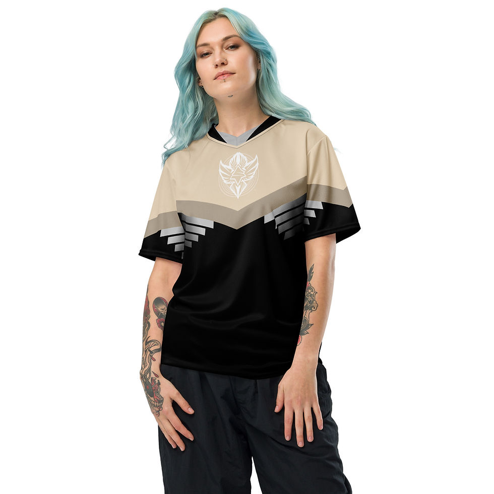 Thumbnail: Superhuman Essentials Sports Jersey (Unisex; Paladin; Champagne/Black)