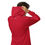Thumbnail: Classic Essentials Zip Hoodie (Unisex; Red; White Stitch)