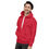 Thumbnail: Classic Essentials Pullover Hoodie (Unisex; Red; White Stitch)