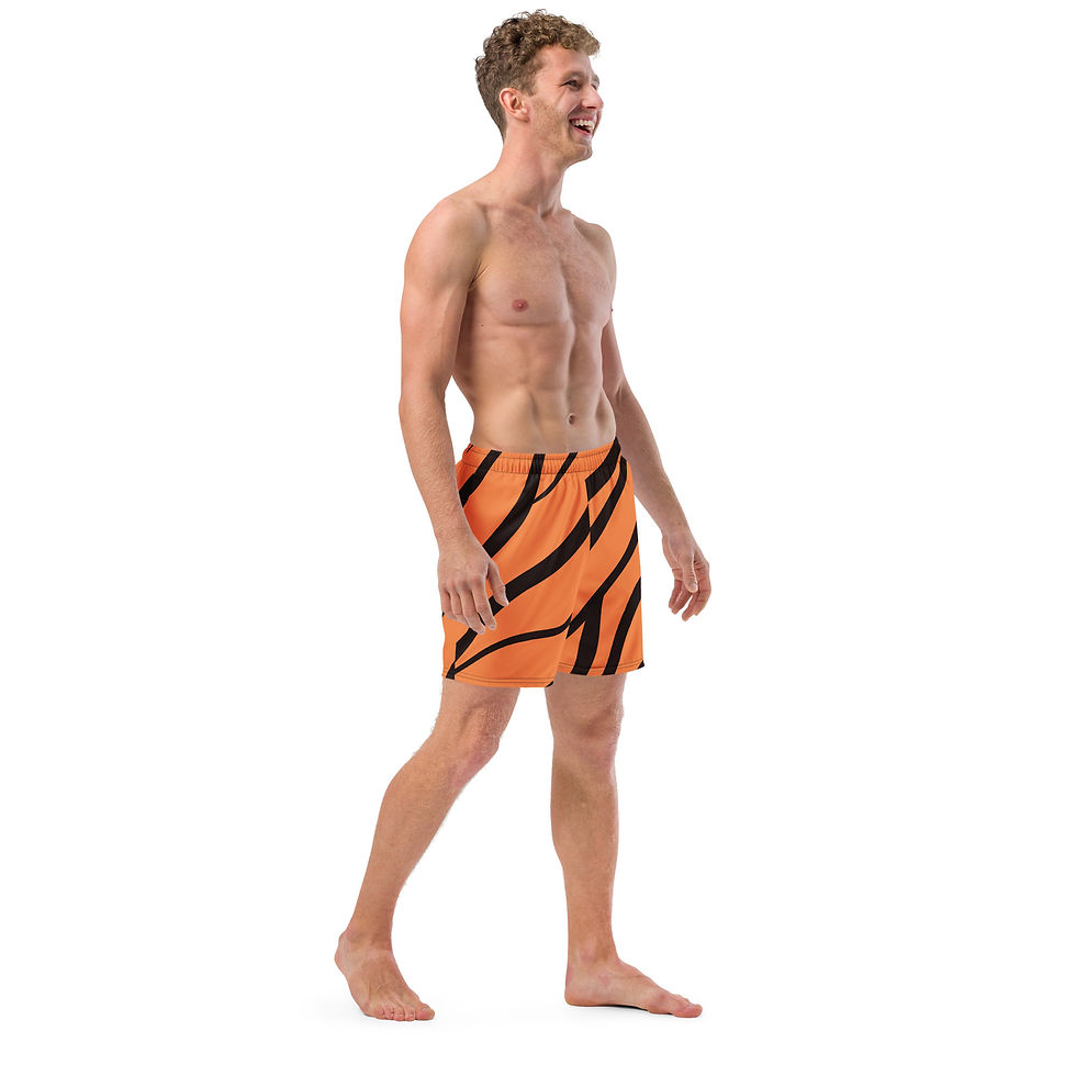 Thumbnail: Rockstar Essentials Men's Swim Trunks (Tiger Style) 