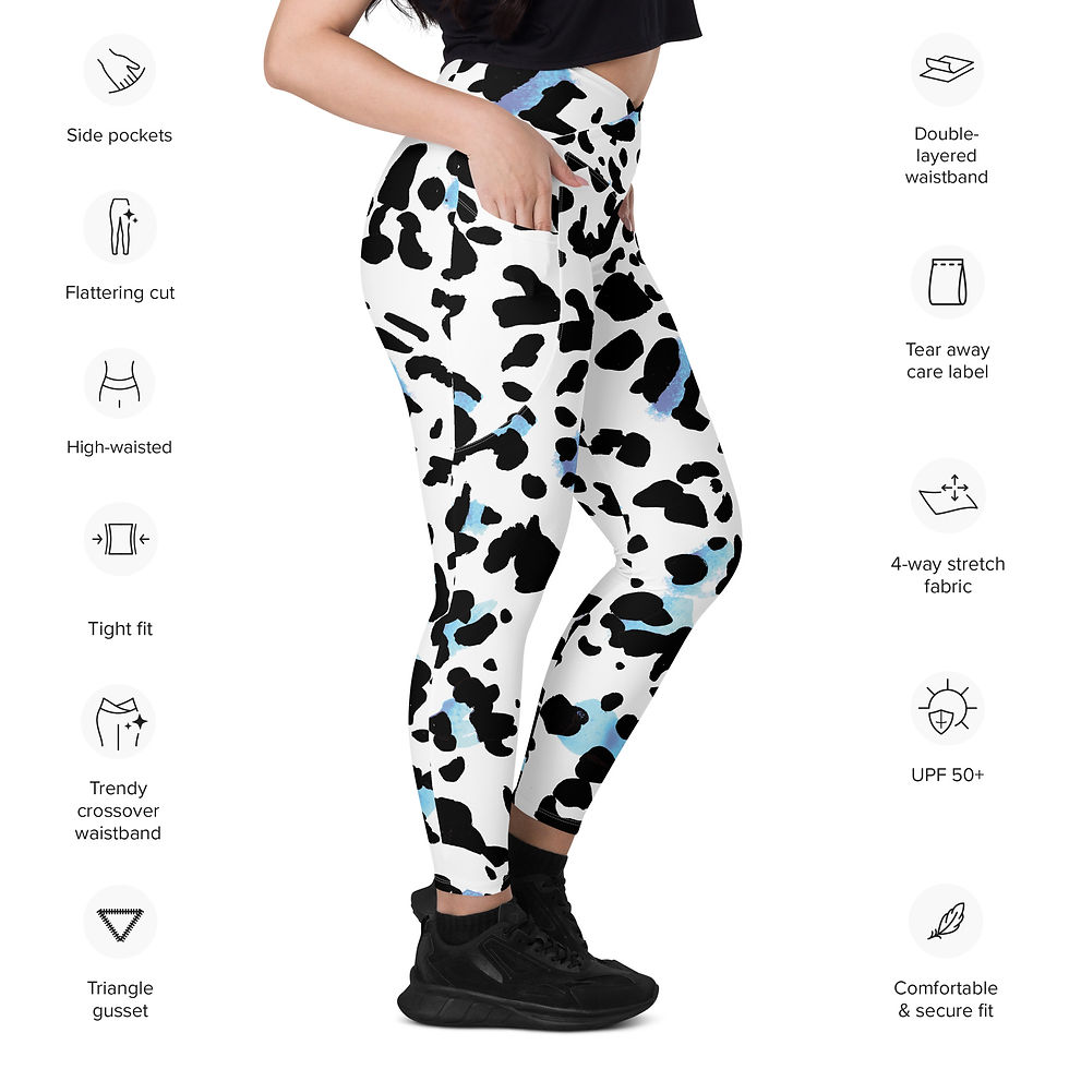 Thumbnail: Rockstar Essentials Women’s Crossover Leggings w/ Pockets (Arctic Cougar)