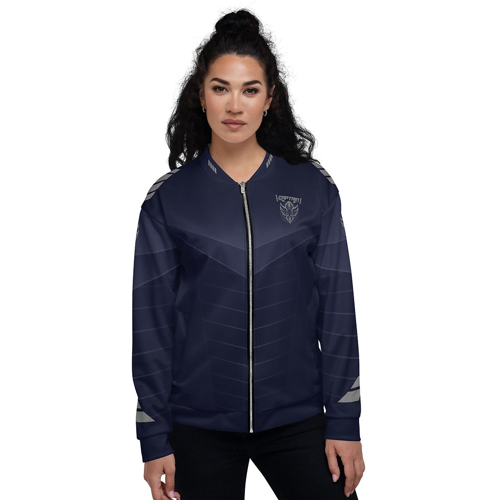 Thumbnail: Superhuman Essentials Bomber Jacket Liner Zip Sweater (Unisex; Captain 2; Navy)